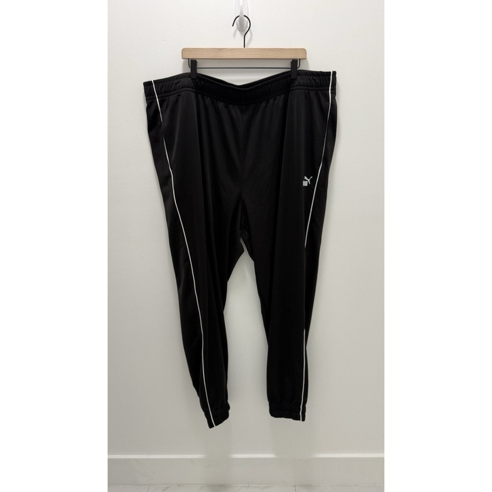 Puma ESS Piped Tricot Track Pants Black White Joggers Men's 4XLT NWT Tall